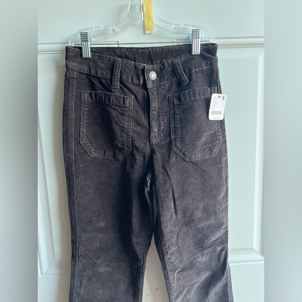 Free People High Time Velvet Kick Flare Pants NWT - Picture 4 of 7